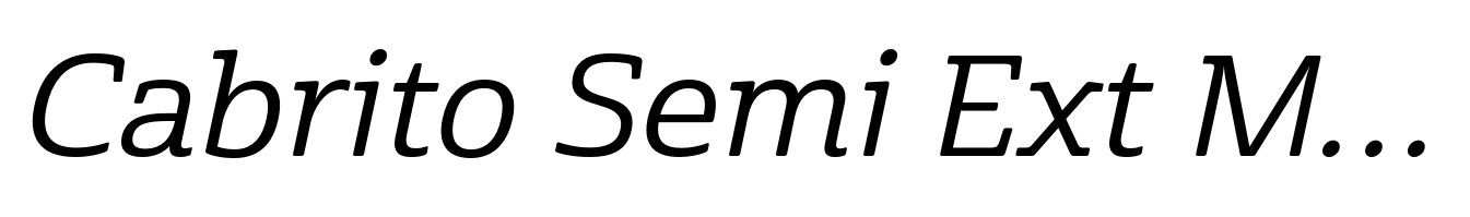 Cabrito Semi Ext Medium Italic
